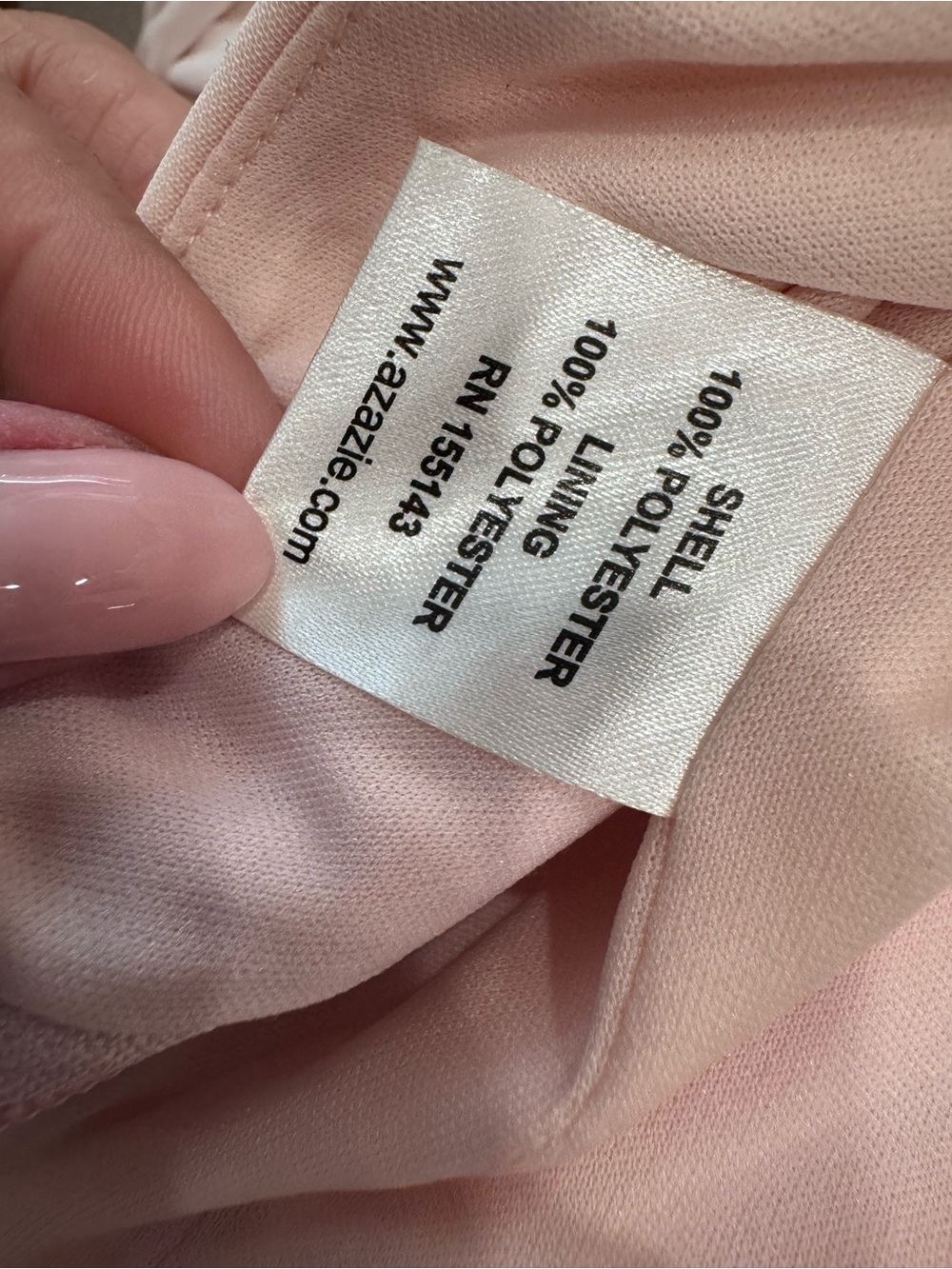 Azazie One-Shoulder Pale Pink Evening Gown - Picture 5 of 10